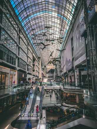 Picture of the inside of a mall